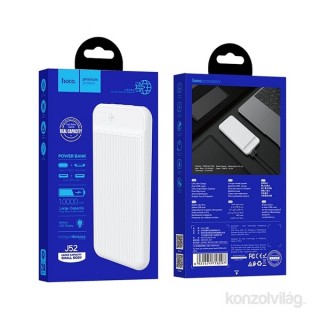 Hoco J52 2xUSB/microUSB/Type-C/10.000 mAh/fehér power bank Mobil