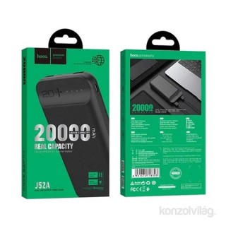 Hoco J52A 2xUSB/20.000 mAh/fekete power bank Mobil