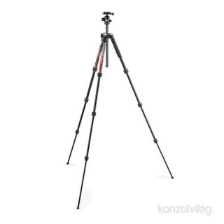 Manfrotto Element MII gömbfejjel 4 szekciós  piros alumínium állvány Fényképezőgépek, kamerák