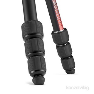 Manfrotto Element MII gömbfejjel 4 szekciós  piros alumínium állvány Fényképezőgépek, kamerák