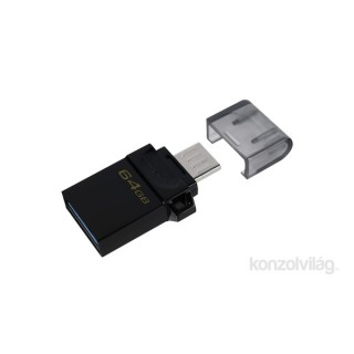 Kingston Technology DataTraveler microDuo3 G2 USB flash meghajtó 64 GB USB Type-A / Micro-USB 3.2 Gen 1 (3.1 Gen 1) PC