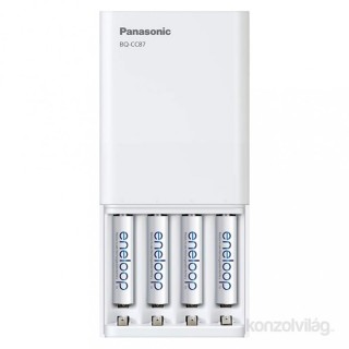 Eneloop KKJ87MCC40USB időzítős akkumulátor töltő + 4x1900mAh AA akku/POWERBANK funkcióval Mobil