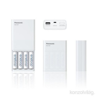 Eneloop KKJ87MCC40USB időzítős akkumulátor töltő + 4x1900mAh AA akku/POWERBANK funkcióval Mobil