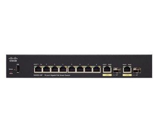 Cisco SG250-10P 8port GbE LAN 2x GbE SFP Smart menedzselhető PoE switch PC