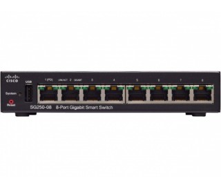 Cisco SG250-08 8port GbE LAN Smart menedzselhető switch PC