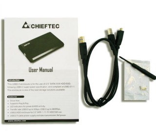 Chieftec CEB-2511-U3 Fekete [2,5"/USB3.0] PC