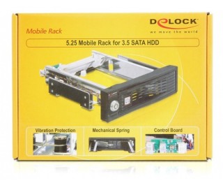 DeLock 5,25" Mobile Rack for 3.5 SATA HDD PC