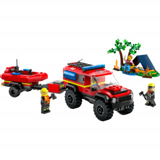 LEGO City 4x4 Tűzoltóautó mentőcsónakkal (60412) Játék