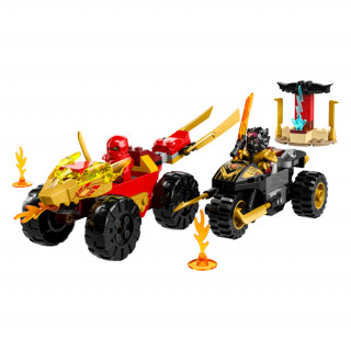 LEGO NINJAGO Kai és Ras autós és motoros csatája (71789) Játék