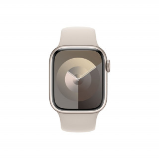 Apple Watch Series 9 GPS + Cellular – 41 mm-es csillagfény alumíniumtok, csillagfény sportszíj - M/L Mobil