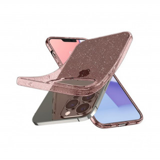 Spigen Liquid Crystal Glitter Apple iPhone 13 Pro Rose Quartz tok, átlátszó Mobil