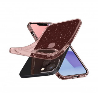 Spigen Liquid Crystal Glitter Apple iPhone 13 Rose Quartz tok, átlátszó Mobil