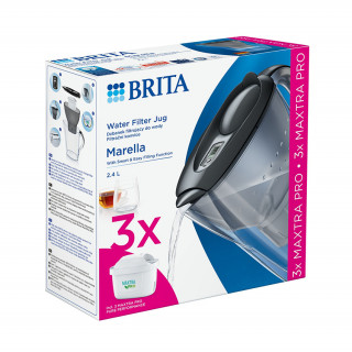 Brita Marella XL 2,4 L starter kit + 3 Maxtra PRO filter - Szürke Otthon