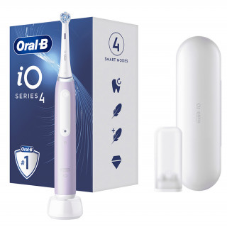 Oral-B iO Series 4 fehér-levendula lila elektromos fogkefe Otthon