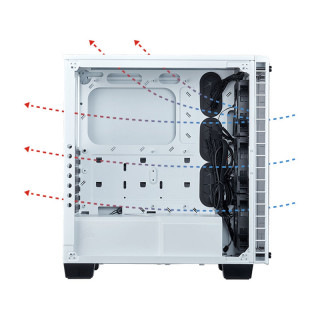 Corsair Crystal Series 460X RGB (Edzett üveg) - Fekete CC-9011101-WW PC