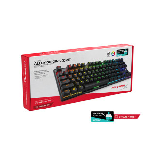 HyperX Alloy Origins Core RGB-s veztékes billentyűzet (US) (4P5P1AA#ABA) PC