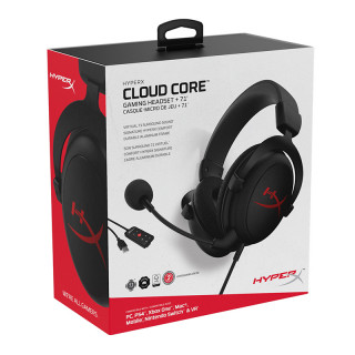 HyperX Cloud Core +7.1 - Gaming Headset - Fekete (4P4F2AA) PC