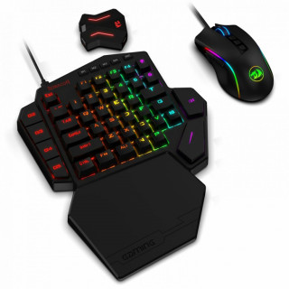 Redragon K585 egykezes RGB Blue Switch Gaming billentyűzet + M721-Pro RGB Gamer egér + GA200 konverter szett (K585RGB-BB) PC