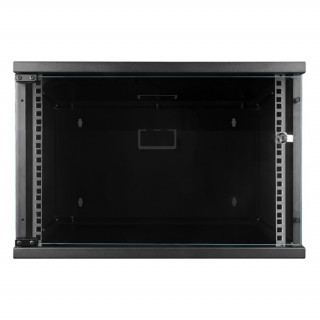 S-Link Rackszekrény - 7U 19" fali kivitel (530x400mm, Flatpack, fekete) PC