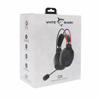 WHITE SHARK OX RGB gamer fejhallgató mikrofonnal PC