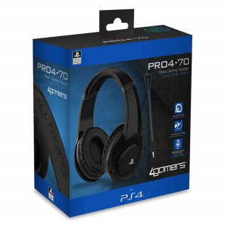 4Gamers PRO4-70 Stereo vezetékes gaming fejhallgató - Fekete PS5