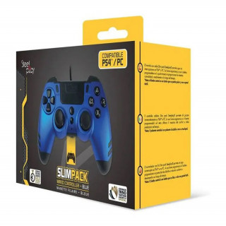 Steelplay - Slim Pack - vezetékes kontroller - Kék (JVAMUL00150) PS4