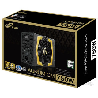 FSP Aurum CM 750W fekete Modular Gamer 80+ Gold tápegység PC