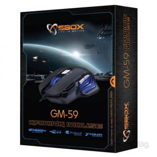 Sbox GM-059 fekete multifunkciós egér PC