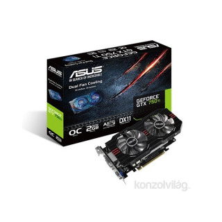 ASUS GTX750TI-OC-2GD5 nVidia 2GB GDDR5 128bit PCIe videokártya PC