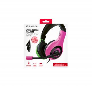 Nacon Stereo Gaming Headset for Switch Pink & Green Nintendo Switch